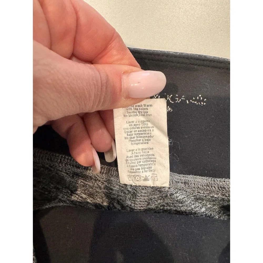 Beyond Yoga Womens Gray Heathered Leggings‎ Strappy Ankle Size S